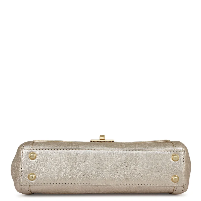Da Milano Gold Small Metallic Leather Sling - Gold for Women | Best Price UAE